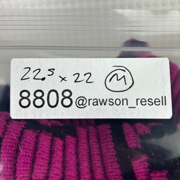 Vtg 90s Aztec Pink Black Sweater Women's Medium USA Made Western Cropped Y2K - Picture 6 of 6